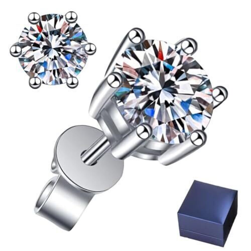 9195 Moissanite Diamond Earrings, 925 Sterling Silver Moissanite Earring